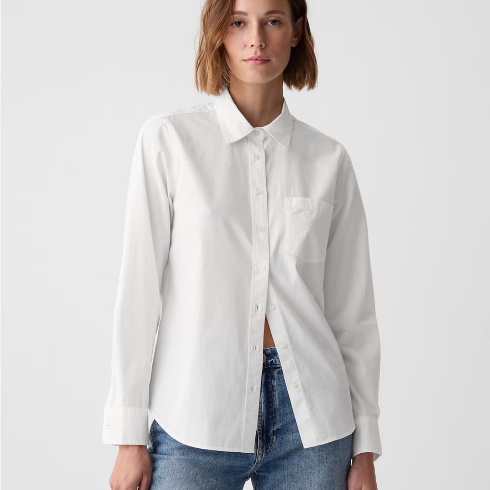 GAP White Button-Up Blouse